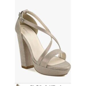 NEW Touch Ups Dyeables Sandals Chloe Champagne 11 M Wedding Bridesmaid Dressy